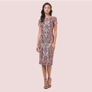 JS COLLECTION SOUTACHE EMBROIDERED DRESS